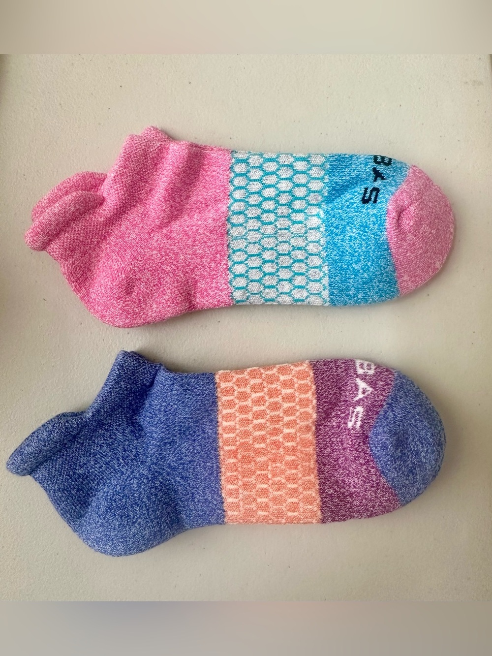 Bombas Women's Tri-Block Ankle Socks, Medium, 2pair NWOT